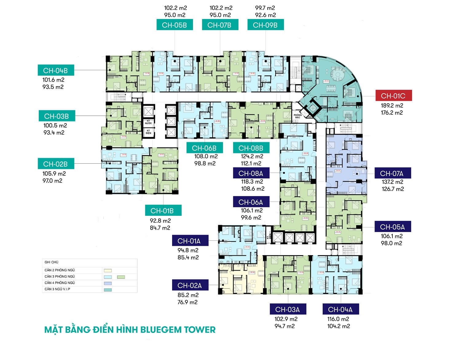 Chung cư Bluegem Tower Thanh Trì 19 mat bang du an bluegem tower
