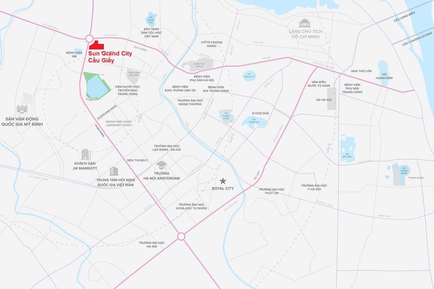 Chung cư Sun Feliza Suites 15 Vi tri Sun Cau Giay