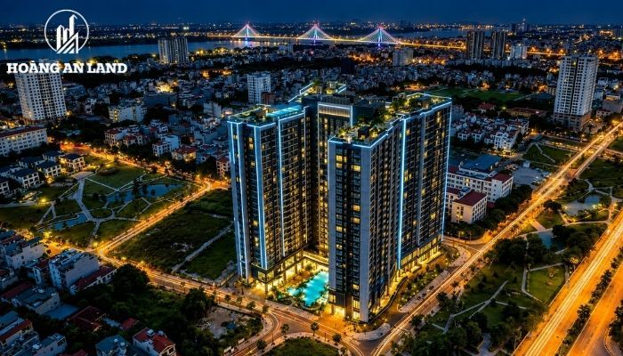 Điểm nổi bật của Sunshine River Park nằm ở vị trí gần trục đại lộ cảnh quan sông Hồng