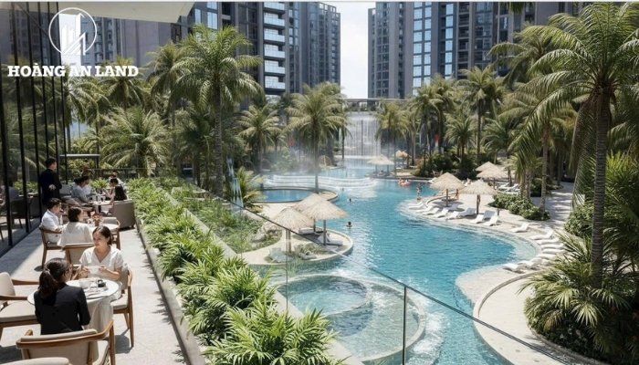 Alumi phát triển theo mô hình Compound Resort với hệ tiện ích đồng bộ gồm bể bơi bốn mùa, khu tắm khoáng nóng