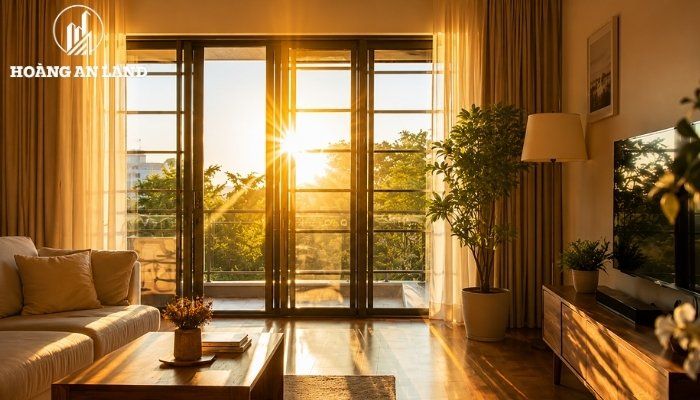Hướng Tây nhận được nhiều ánh sáng tự nhiên vào buổi chiều