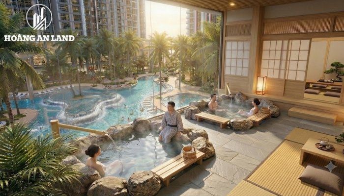 Bể tắm khoáng Jacuzzi tại tầng 3 các tòa tháp