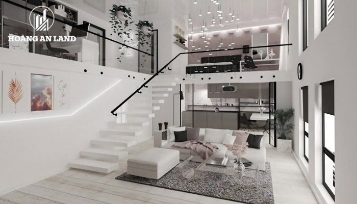 Căn hộ Duplex thường được hoàn thiện với vật liệu chất lượng cao và phong cách thiết kế đồng bộ nhằm phù hợp với không gian rộng lớn