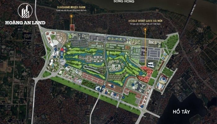 Sunshine River Park cách Hồ Tây khoảng 2 km, tùy theo điểm đến cụ thể quanh hồ
