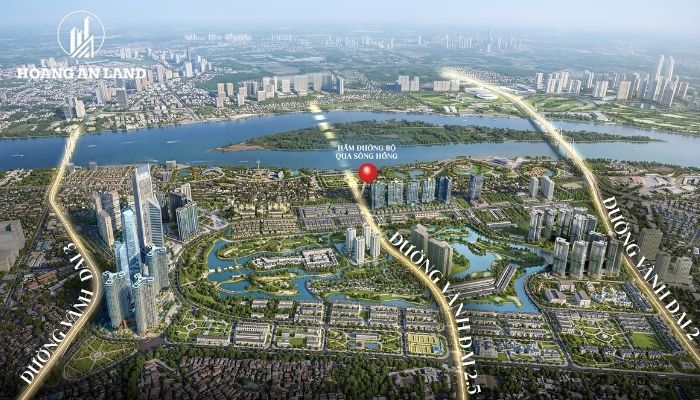 Dự án kết nối thuận tiện với cầu Thăng Long, cầu Nhật Tân, đường Võ Chí Công, Phạm Văn Đồng và sân bay Nội Bài